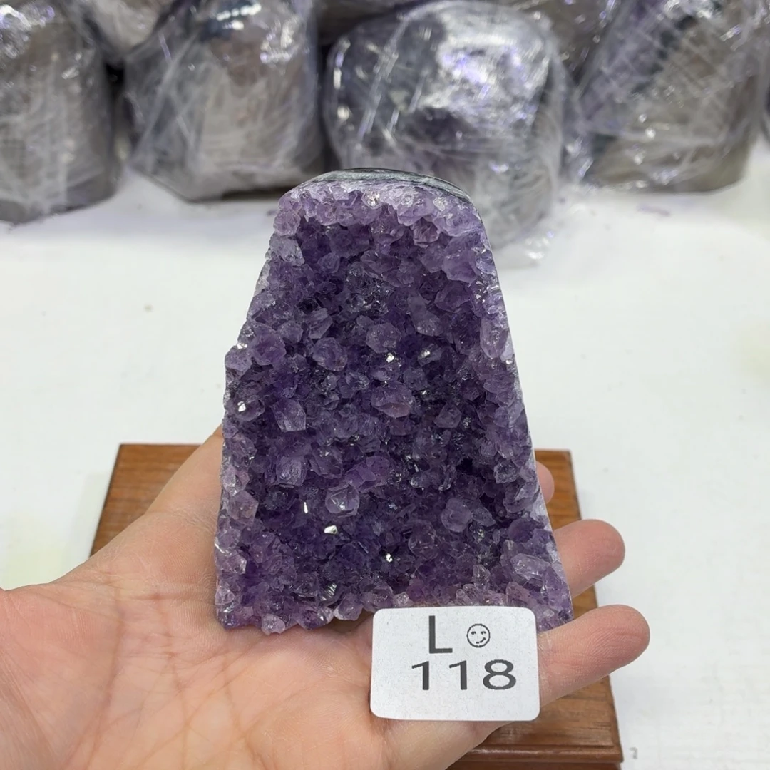 水晶未镶嵌摆件天然紫水晶