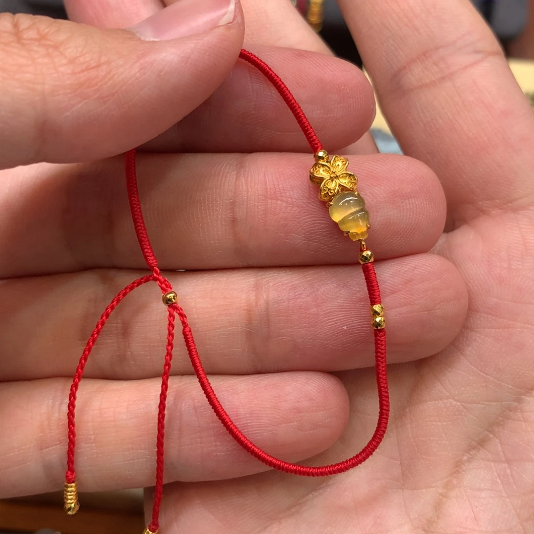 足金镶嵌翡翠手链手链