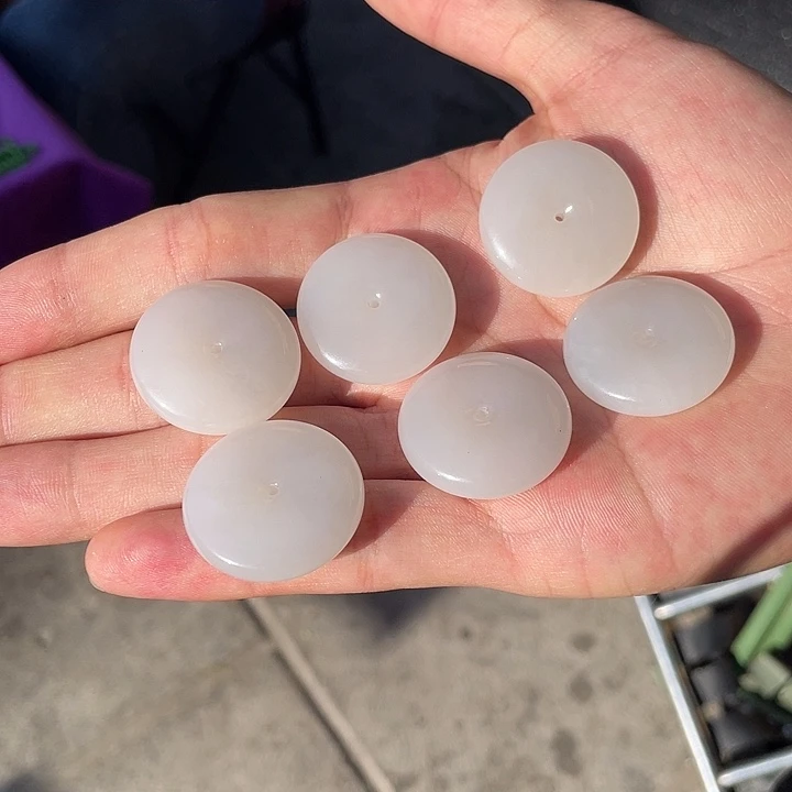 和田玉手镯未镶嵌高品质巨漏平安扣多样性发货拍一发一