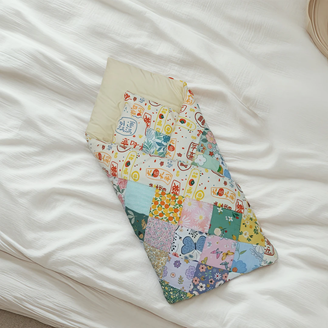 婴儿四季通用纯棉手工百家被薄厚款抱被新生儿适用夏凉款宝宝适用