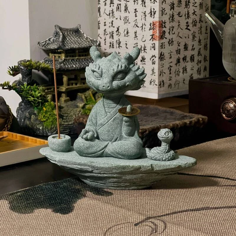 新中式蛇年送礼家用文创一直有钱茶宠创意灵蛇大师新年礼品