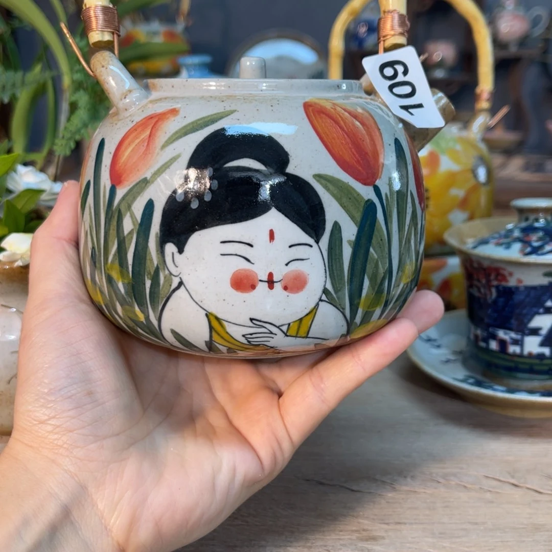 杯素浅陶瓷手工手绘