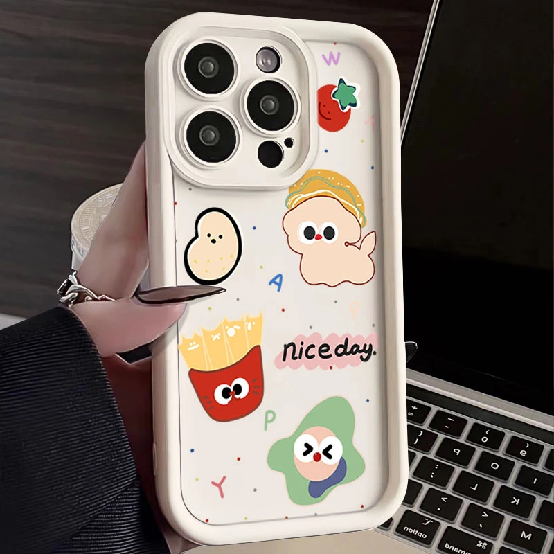 可爱汉堡小狗适用iphone16苹果手机壳15promax金刚砂14软131211