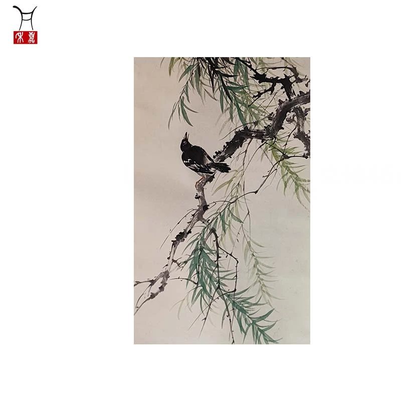 L1048花鸟立轴46x69/2.8平尺