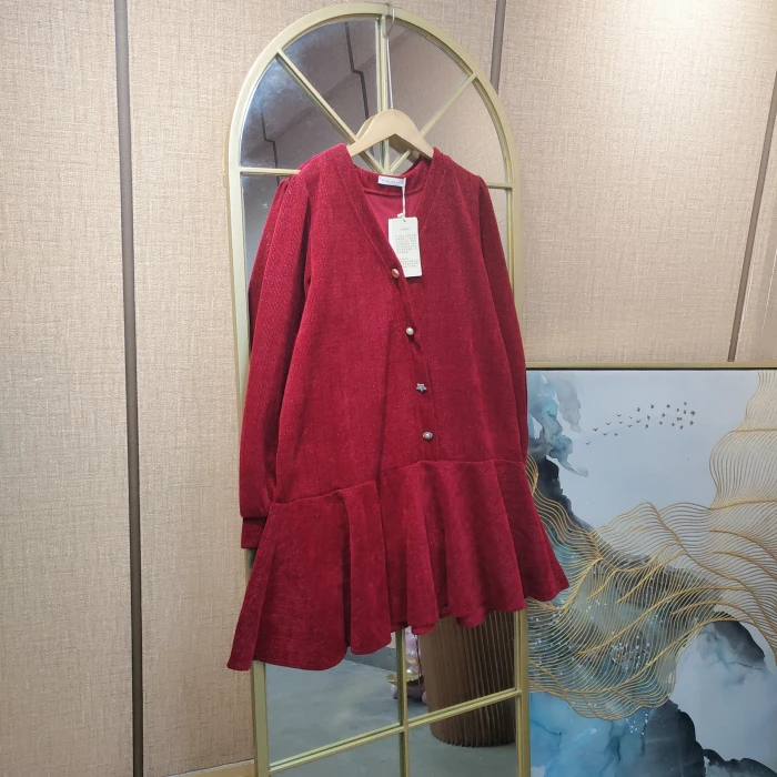 CJ133孕妇红色连衣裙110-140