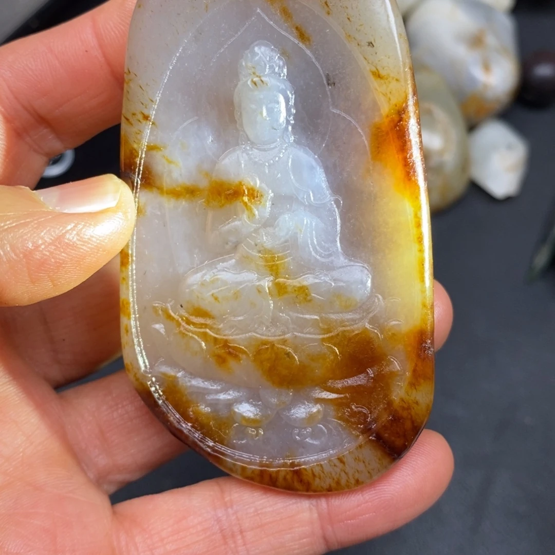 和田玉未镶嵌挂件