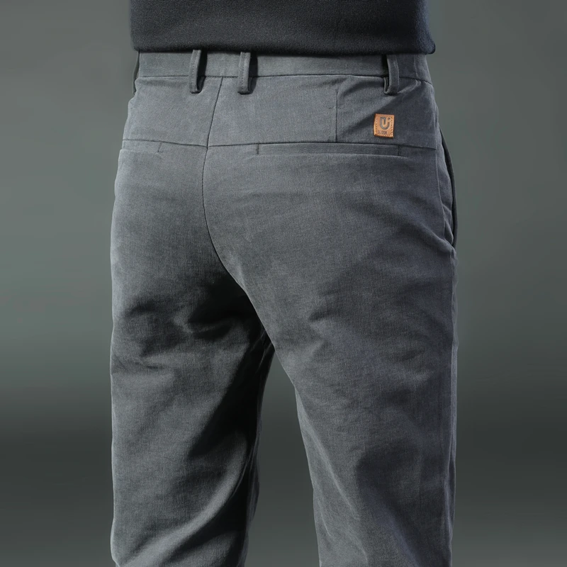 香港高端秋冬季新款休闲裤男士韩版修身直筒弹力韩版潮流商务长裤