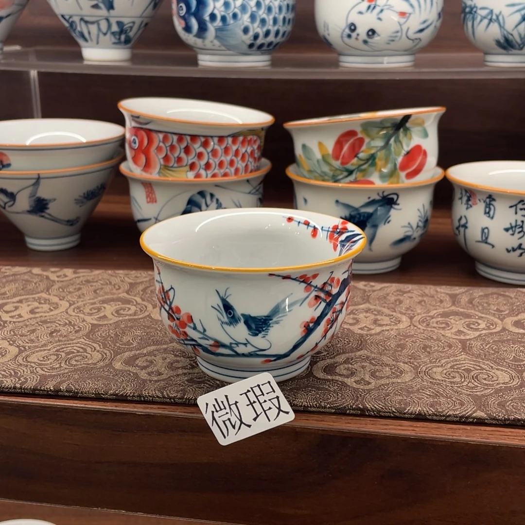 微瑕釉下彩纯手绘