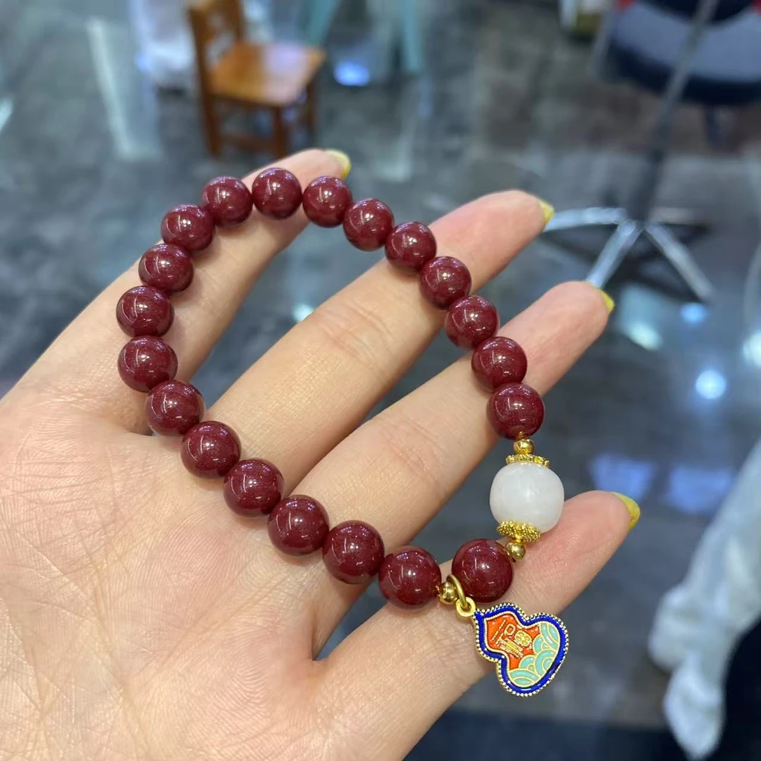 含辰砂工艺品【小宝珠宝】29 S22328-朱砂DIY单圈手串