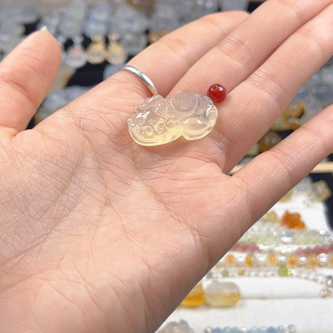 玛瑙/玉髓手镯合金坏*