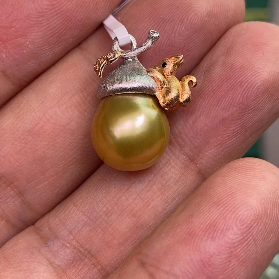 颈饰银S925镶嵌海水珍珠