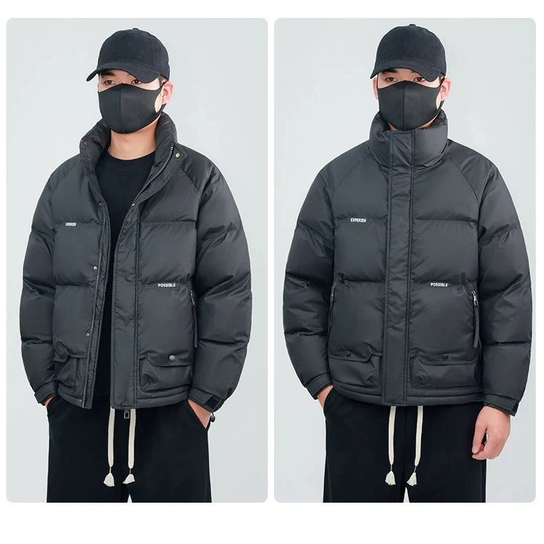 976-8015冬季滑雪保暖锁温时尚休闲短款男士潮流帅气百搭棉外套