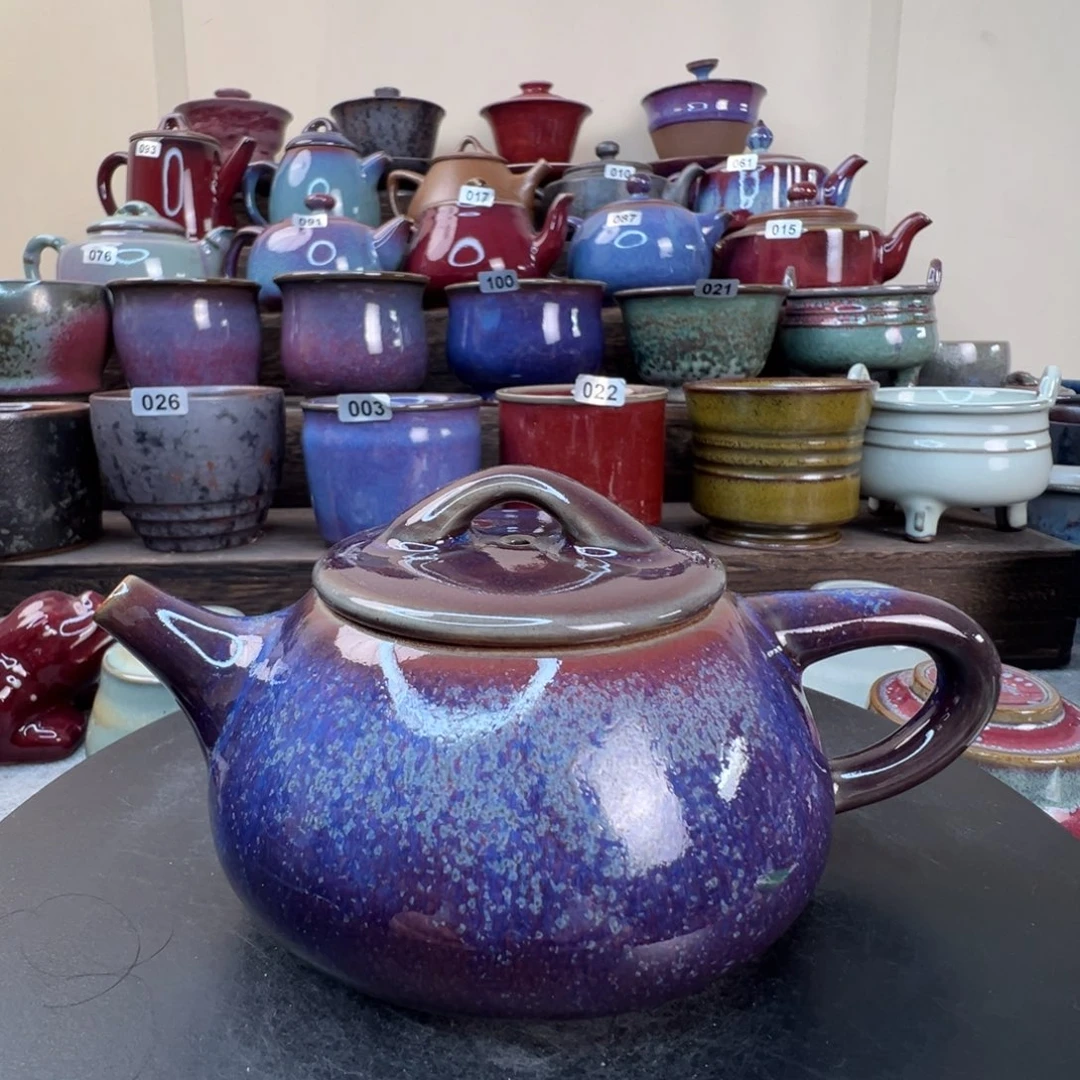 精品蓝紫星空大石瓢满容200ml