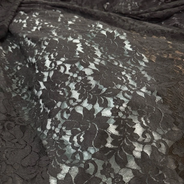 33  针织厚款龙骨蕾丝面料6米价来个福利