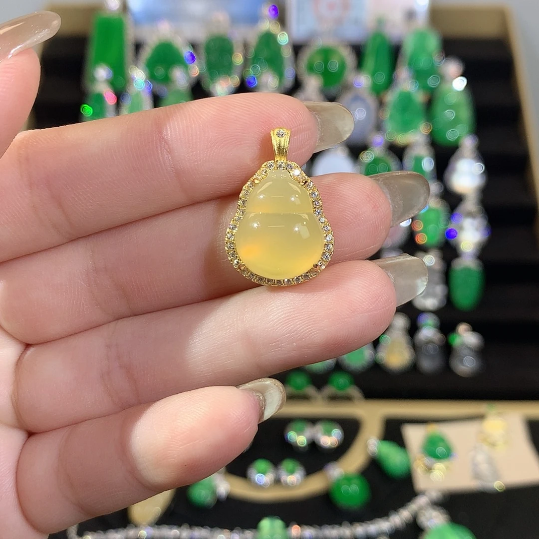 玛瑙/玉髓银S925镶嵌颈饰