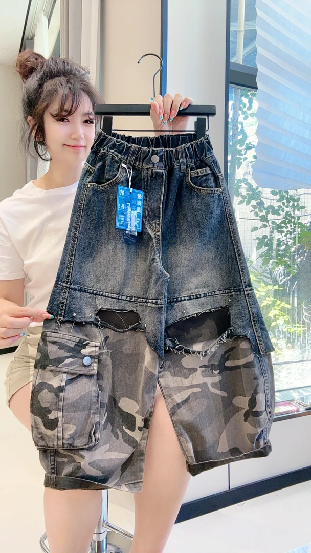 街头潮酷风假两件迷彩工装裤男童2025秋季新款宽松痞帅儿童休闲裤