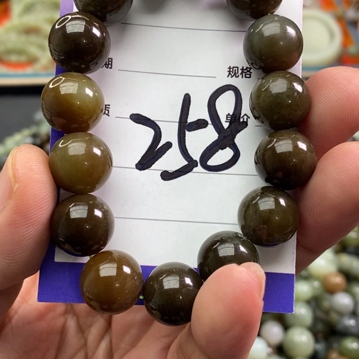 和田玉手链未镶嵌微瑕