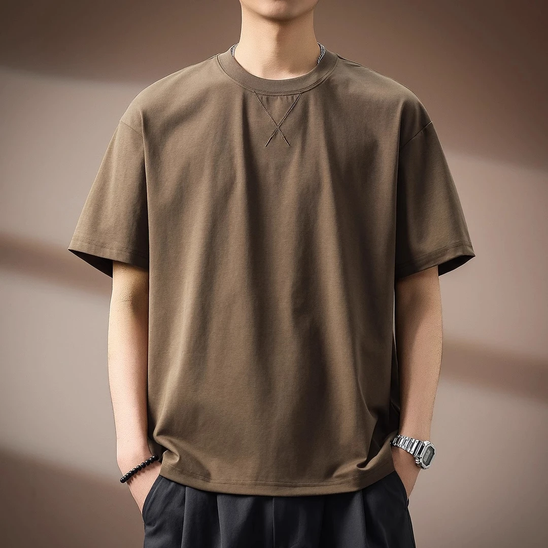 U&PURA高端户外防晒短袖T恤男夏季薄款休闲冰丝凉感五分袖体恤