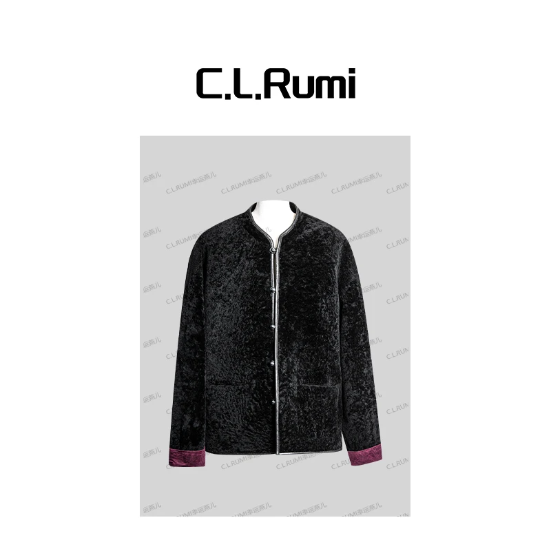 【Rumi时装】“黑珍珠”25秋冬轻奢高级时髦两面穿皮毛一体外套7112wt