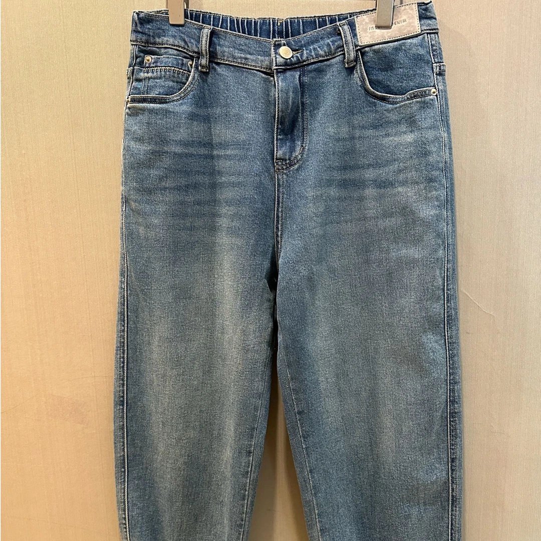 FF  3796｛东方即白｝环保洗水工艺四面弹后松紧腰简约舒适牛仔裤