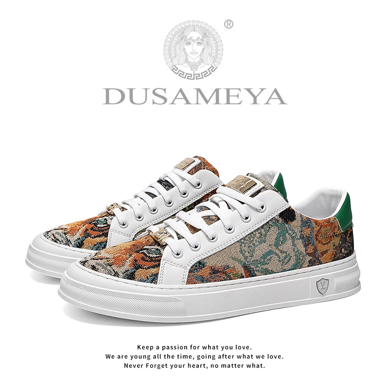 DUSAMEYA/杜莎米娅大牌老花板鞋夏季透气奢品男鞋潮流男式休闲鞋