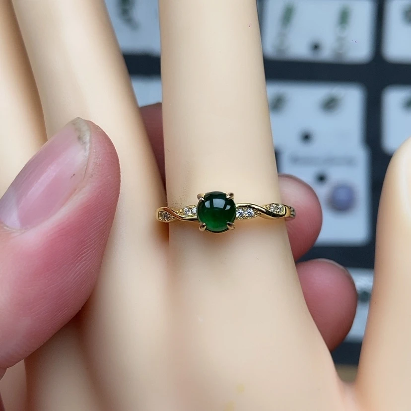 【闪购商品】银S925镶嵌戒指翡翠