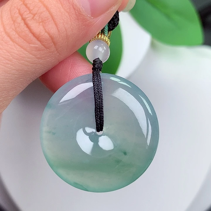 颈饰未镶嵌翡翠平安扣 29.3x5.3mm