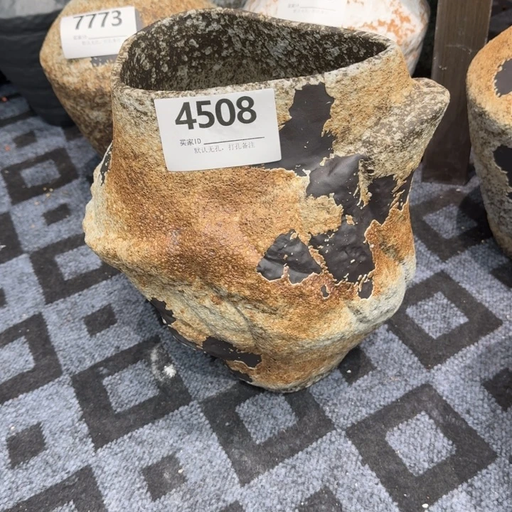 丹***姐瓷片景德镇高温花器编码4508高36口10-12默认无孔