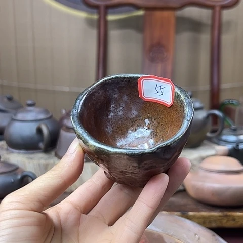 戬谷龙窑坭兴陶柴烧杯55