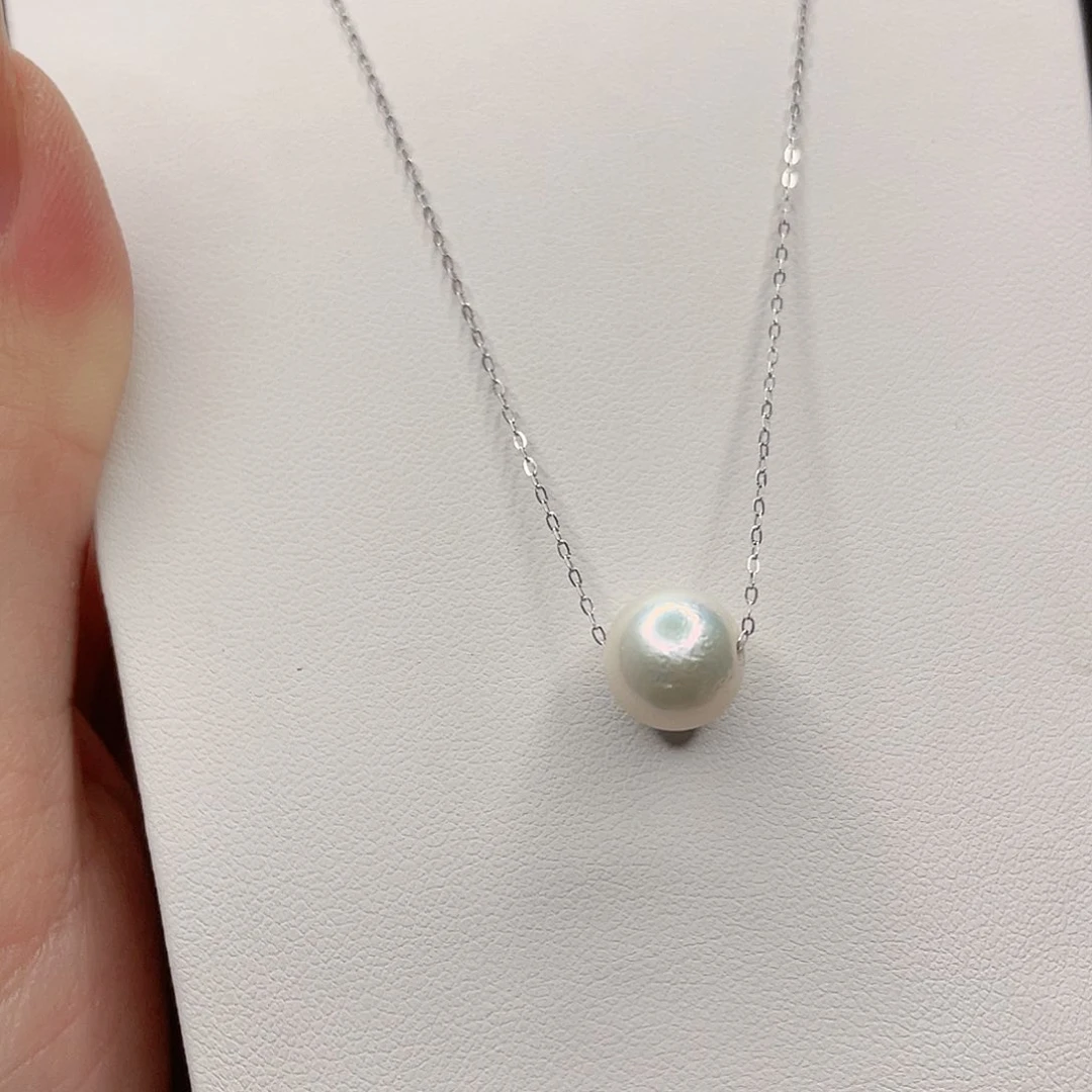 淡水珍珠吊坠(赠链)银S925镶嵌