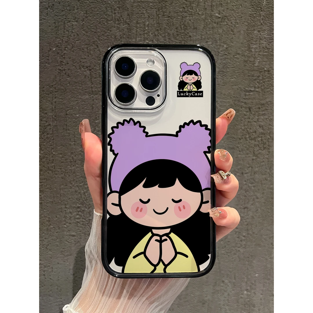 紫色女孩适用苹果16promax手机壳iphone16pro新款15pro少17promax