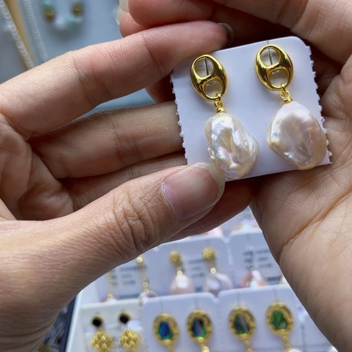 淡水珍珠吊坠银S925镶嵌