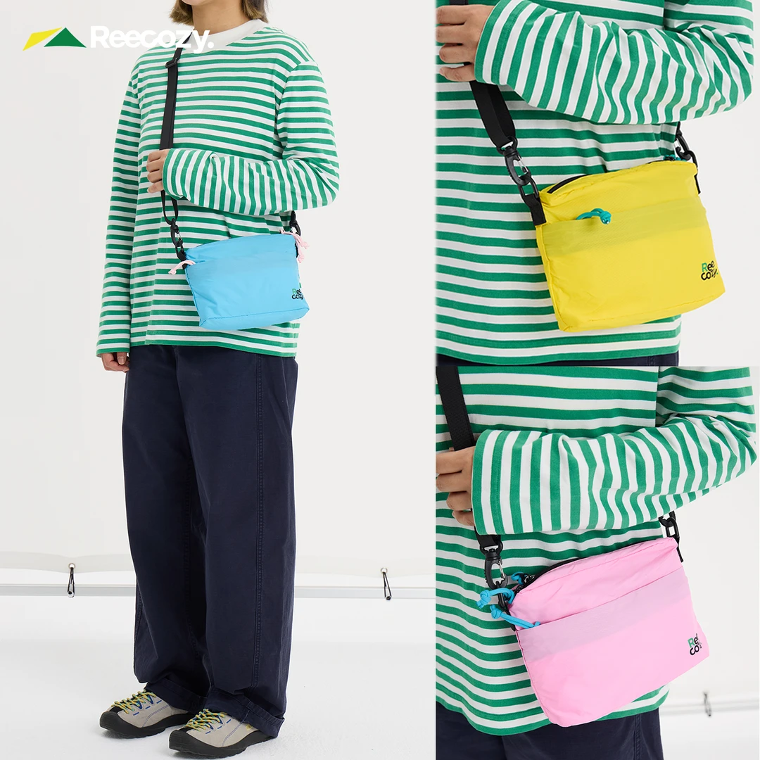 Reecozy超薄尼龙轻量化糖果色小挎包户外防泼水便携式小包