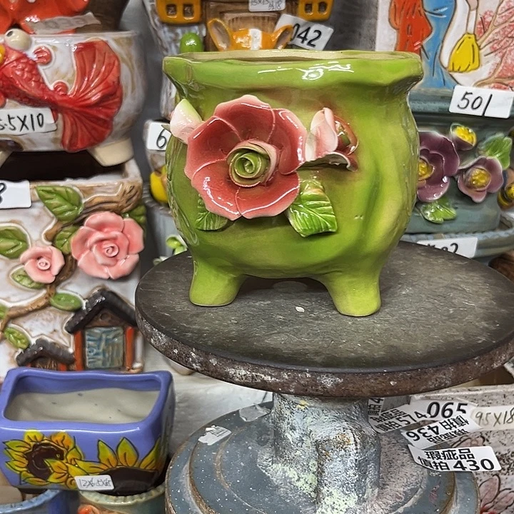 粗陶材质多肉花盆