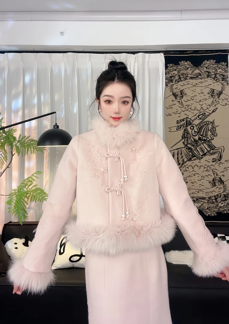 鱼鱼定制#2024秋冬新款时尚气质小香风两件套