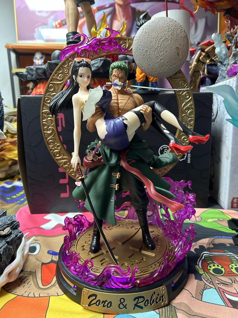 海贼王动漫【索隆抱着罗宾】40cm 大手办优质版带场景限量款模型摆