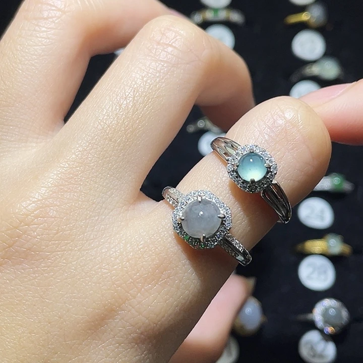 颓***养翡翠未镶嵌戒指戒指