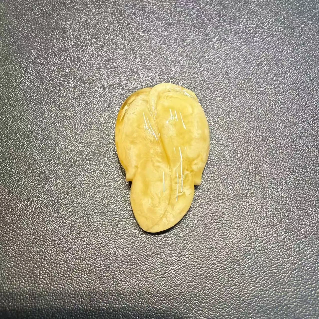 【曹掌柜精选】4 PM00126 蜜蜡树叶吊坠-尺寸24*38mm