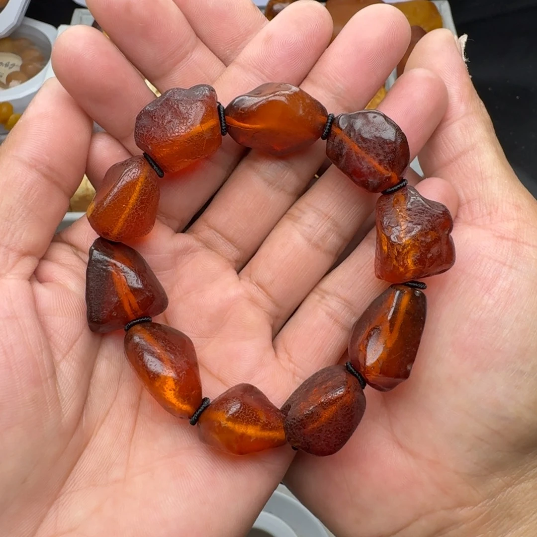 琥珀未镶嵌珠宝奇石天然蜜蜡原石手串