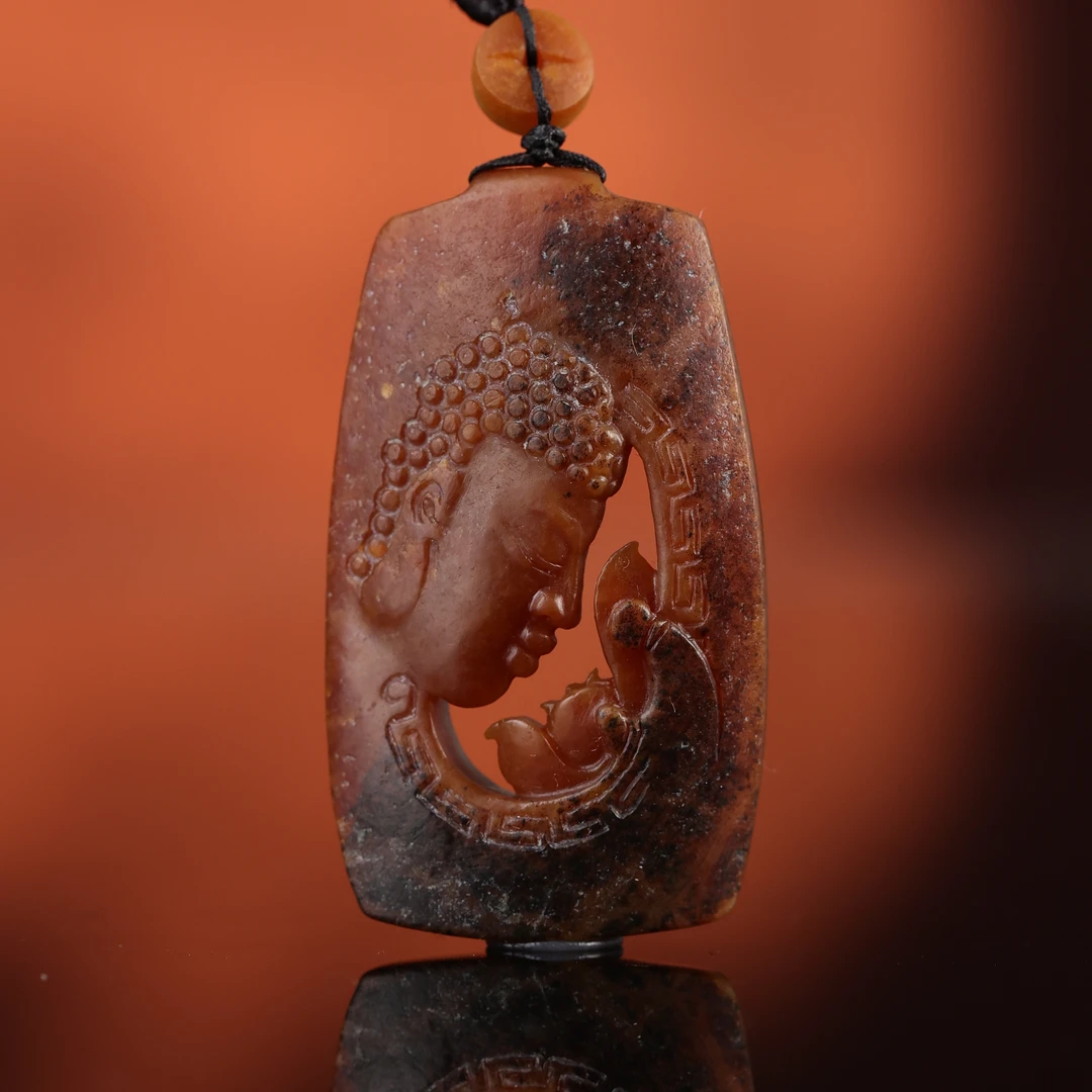 dx和田玉红沁巧雕悟道挂坠syh2512081365