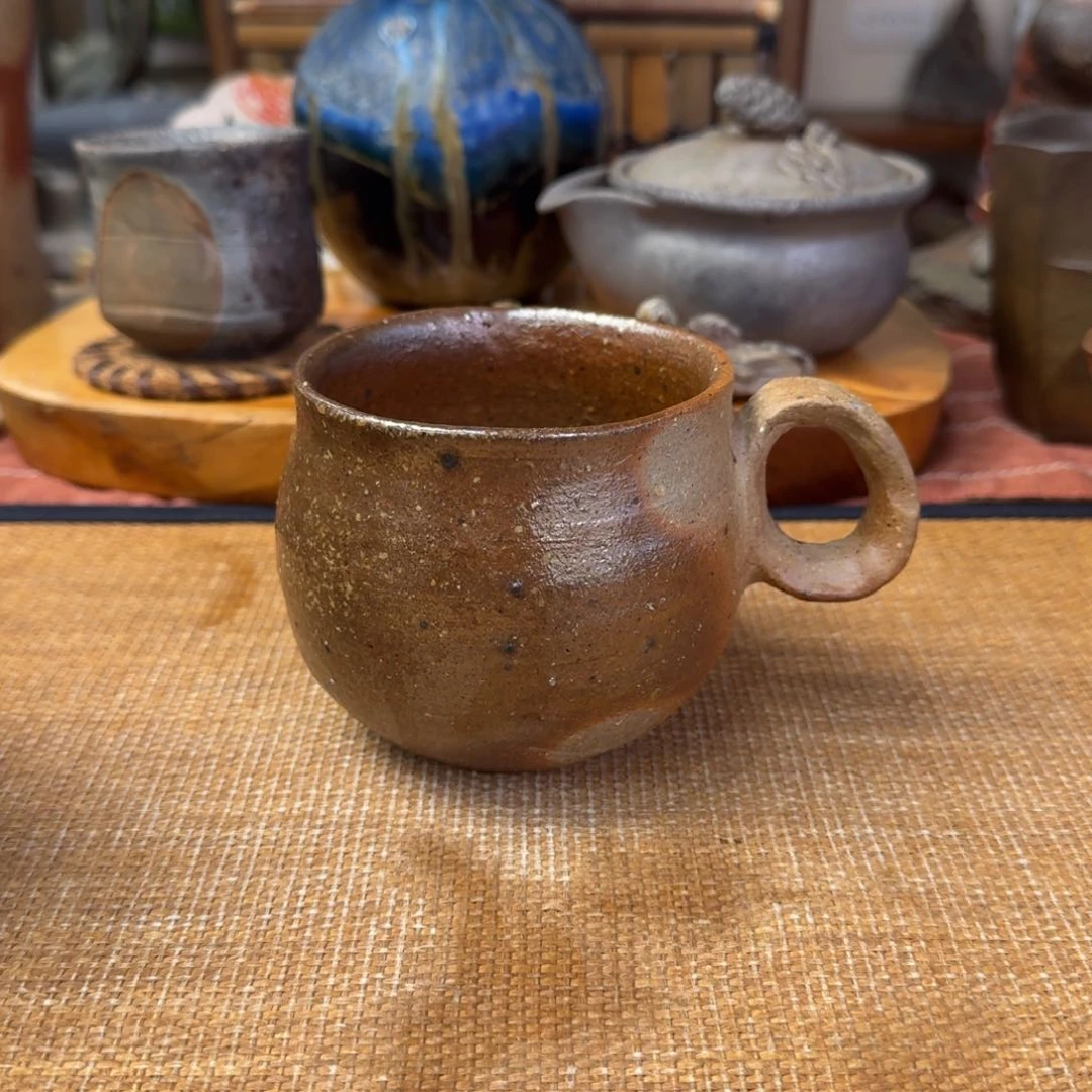 麻*姑备前烧 马克杯 末石泰节