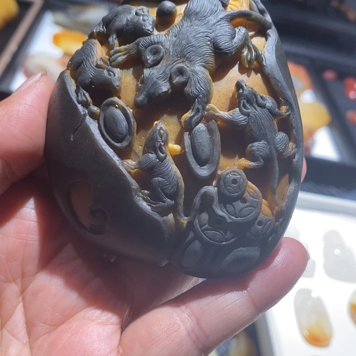 石英质玉（黄龙玉）合金手串