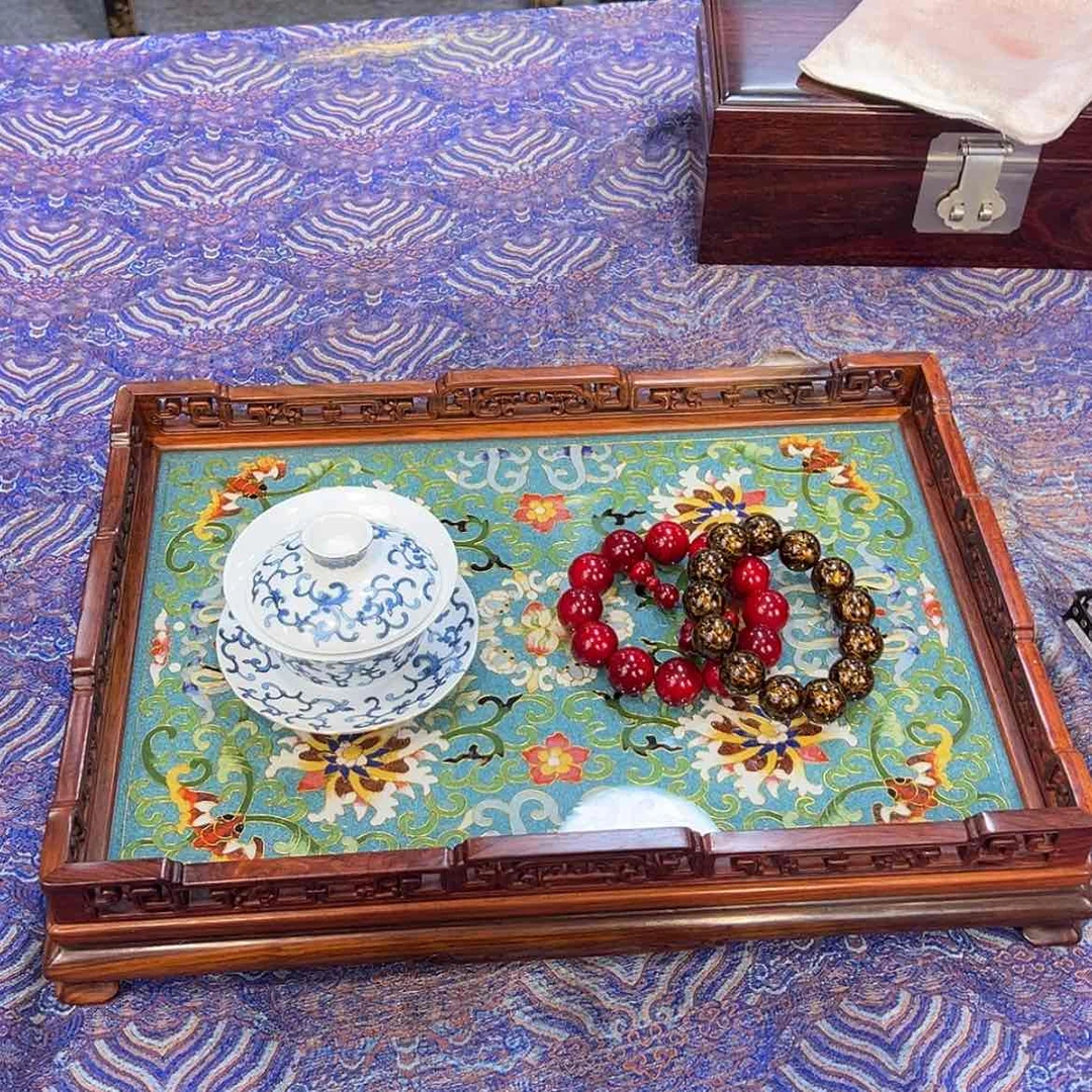 【闪购商品】红酸枝木类成套家具茶盘