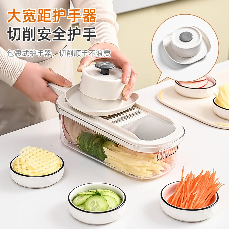 新款多功能切菜器土豆丝刨丝器 家用粗丝304不锈钢切丝神器擦丝器