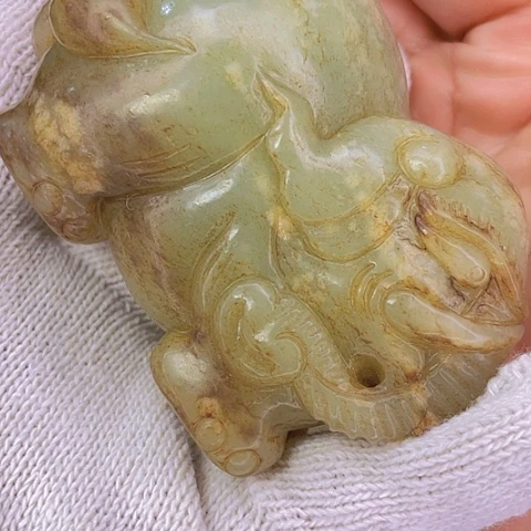 和田玉（白玉）挂件未镶嵌董*会