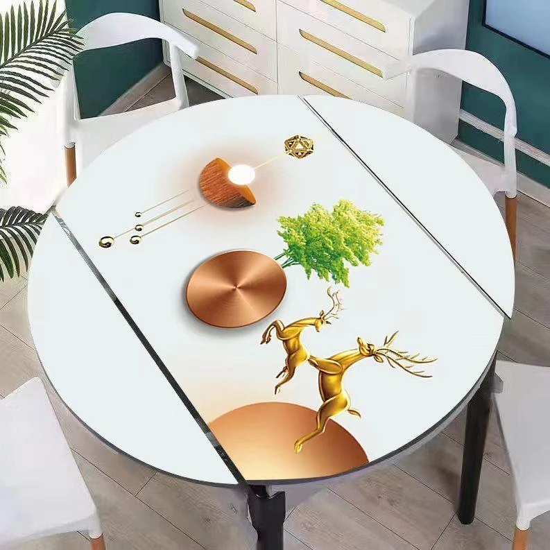 新疆西藏包邮餐桌桌布椭圆形折叠伸缩桌桌垫pvc软玻璃防水防油新