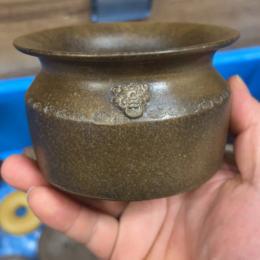 茶宠紫砂紫砂香炉 微瑕