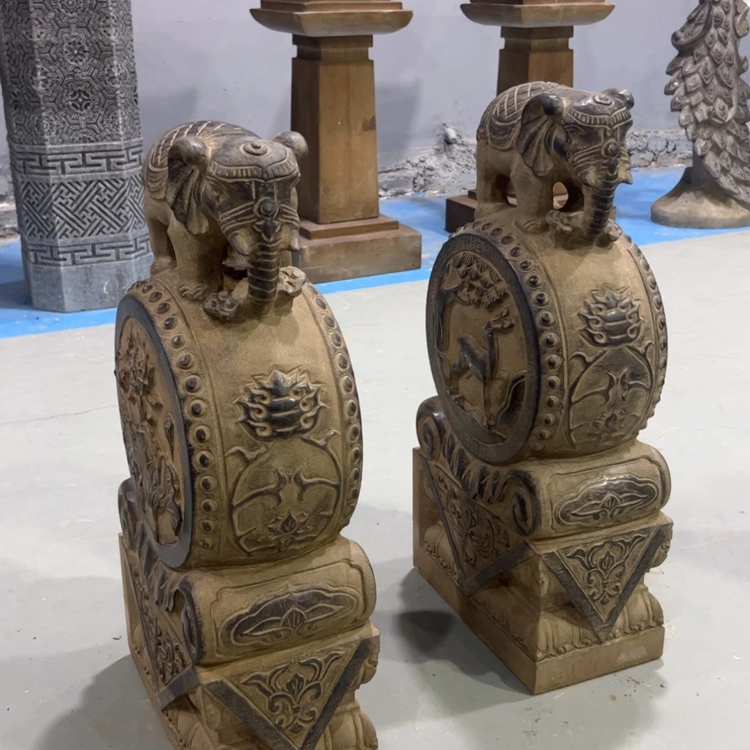 抱鼓石黑青石不包邮