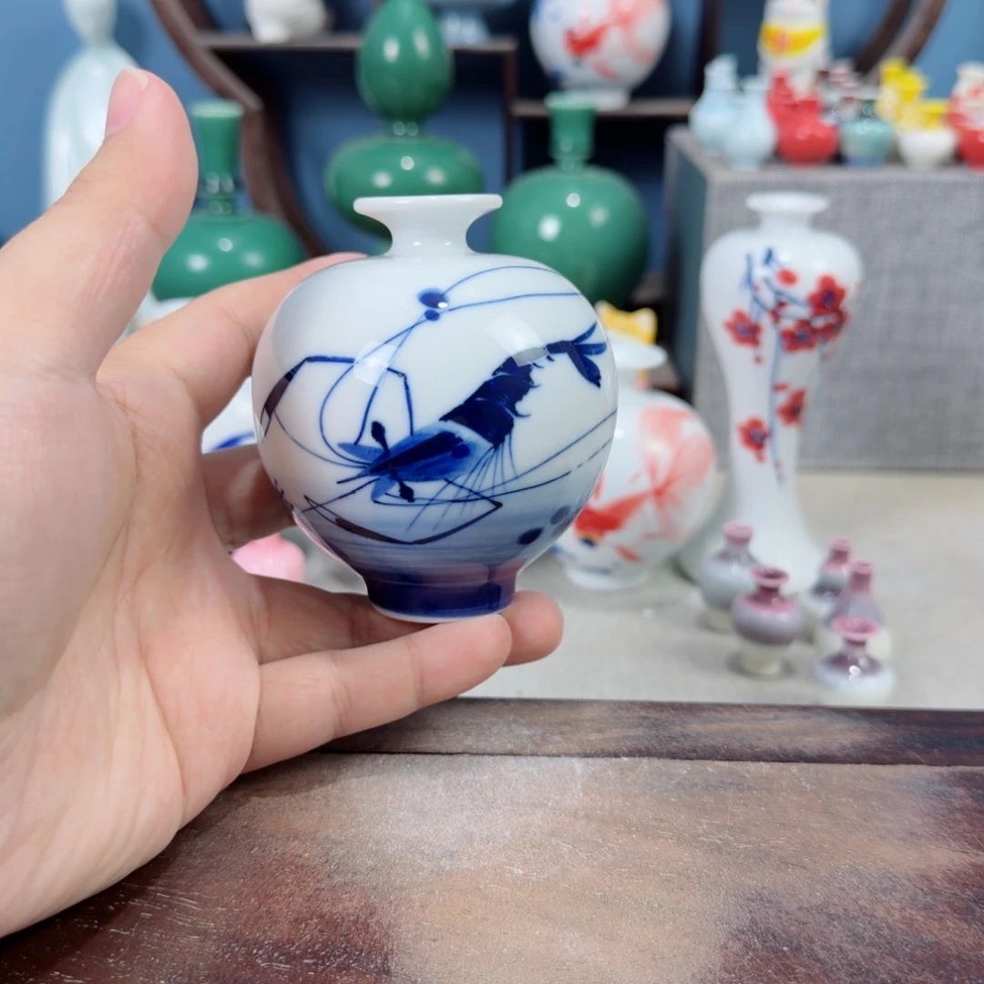 陶瓷手工小花器摆件