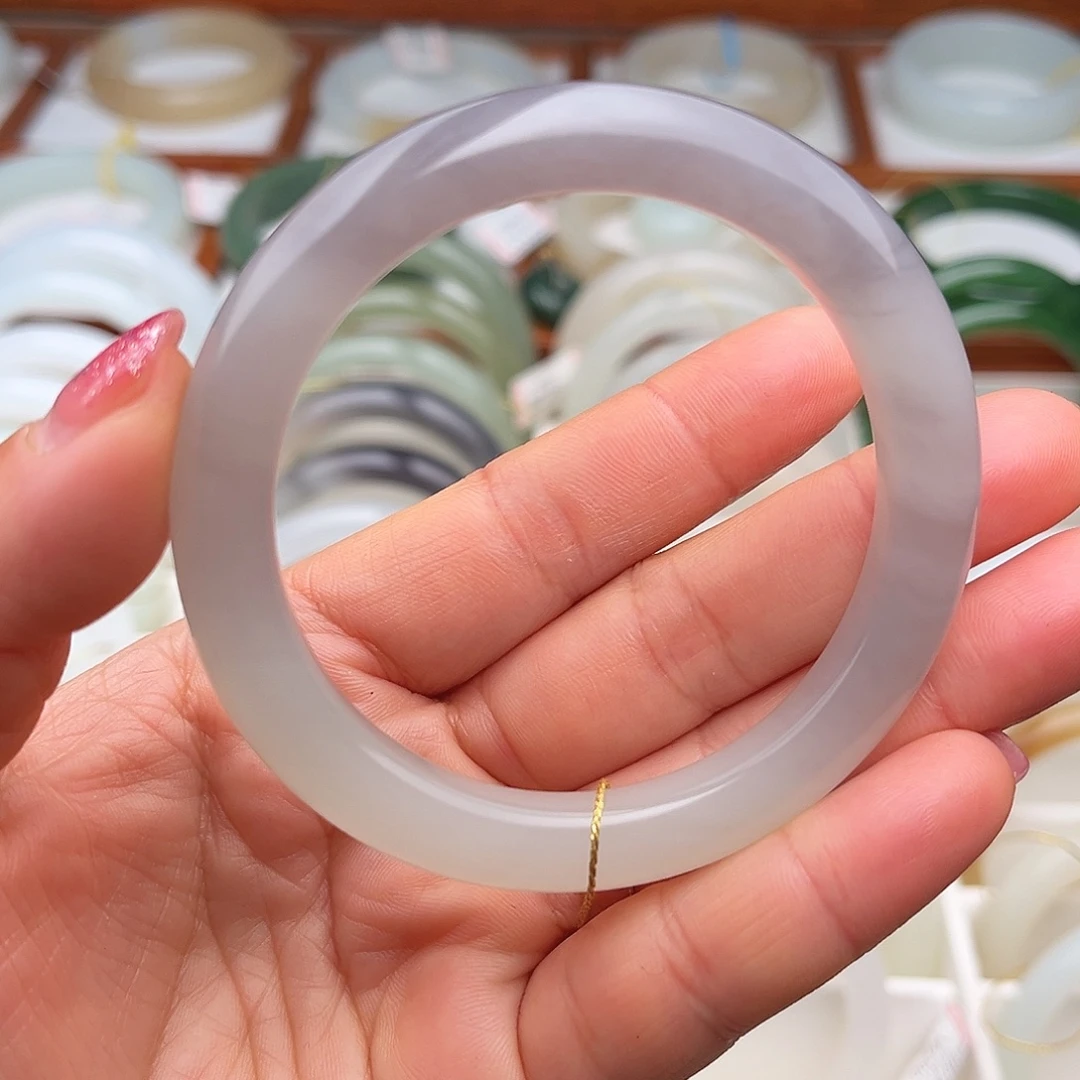 和田玉未镶嵌手镯55.5